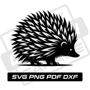 Ouriço svg - pdf - png - dxf - animal da floresta - silhueta de ouriço - uso comercial - ouriço fofo - clip art - download instantâneo