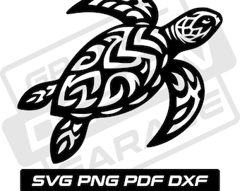 Turtle svg - pdf - png - dxf - sea turtle - sea animal svg - commercial use - beach svg - turtle silhouette - clip art - instant download