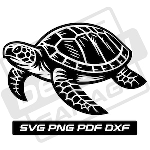 Turtle svg - pdf - png - dxf - sea turtle - sea animal svg - commercial use - beach svg - turtle silhouette - clip art - instant download