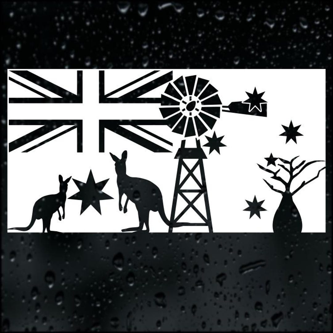 Australia Flag Sticker Vinyl Decal Car Bumper Window Australian ...