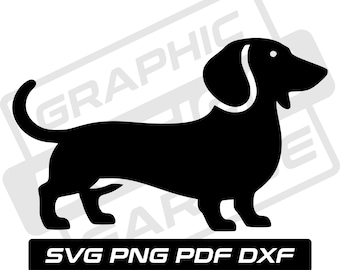 Dachshund svg - pdf - png - dxf - dachshund silhouette - dog svg - commercial use - dog mom - clip art - instant download - doxie - wiener