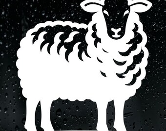 Sheep Sticker Vinyl Decal Car Bumper Window Animal Lamb Farmers Country