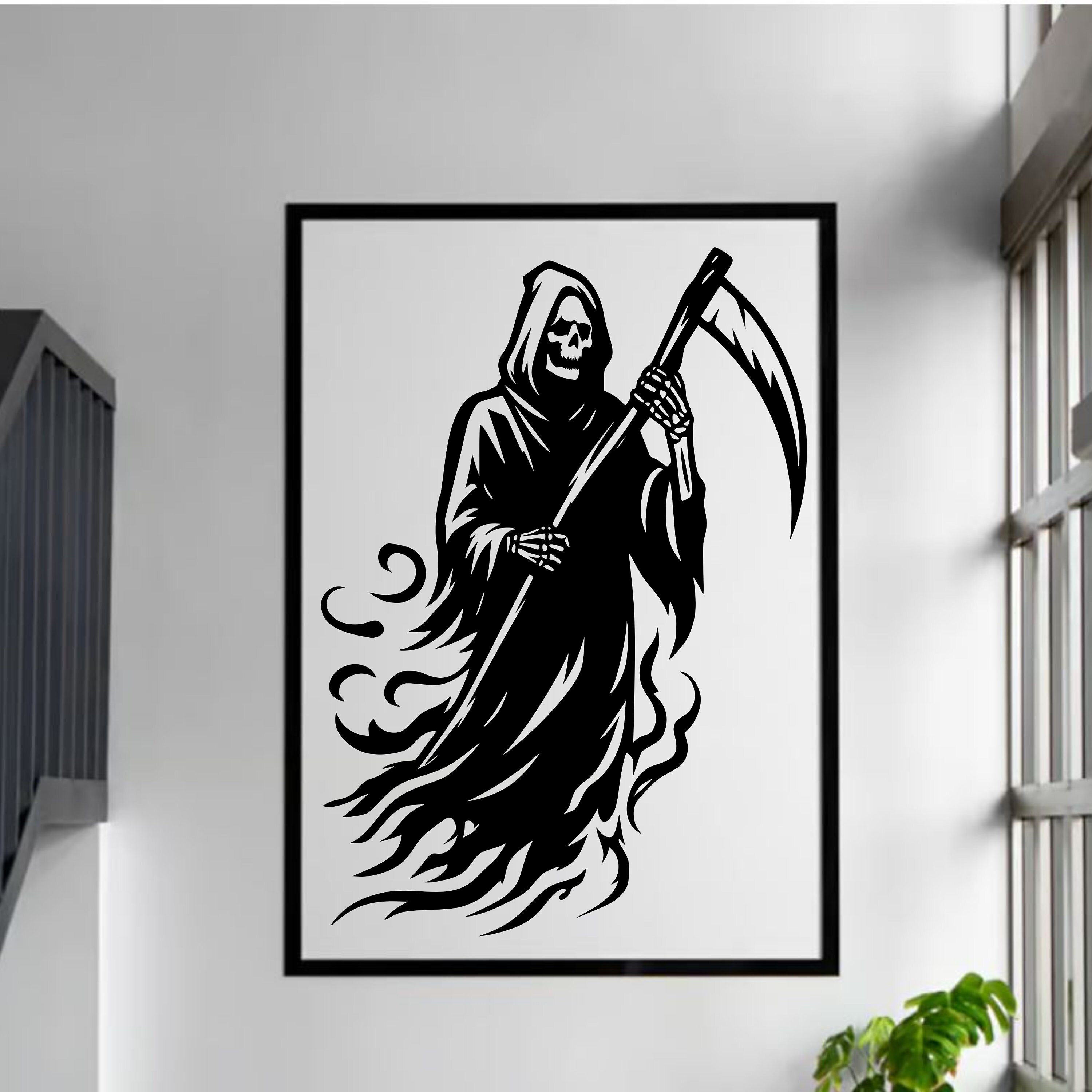 Grim Reaper Svg - Pdf - Png - Dxf - Scythe - Halloween - Commercial Use ...