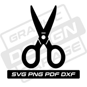 Scissors svg - pdf - png - dxf - hair salon - commercial use - craft - skull silhouette - clip art - instant download - barber - crafting
