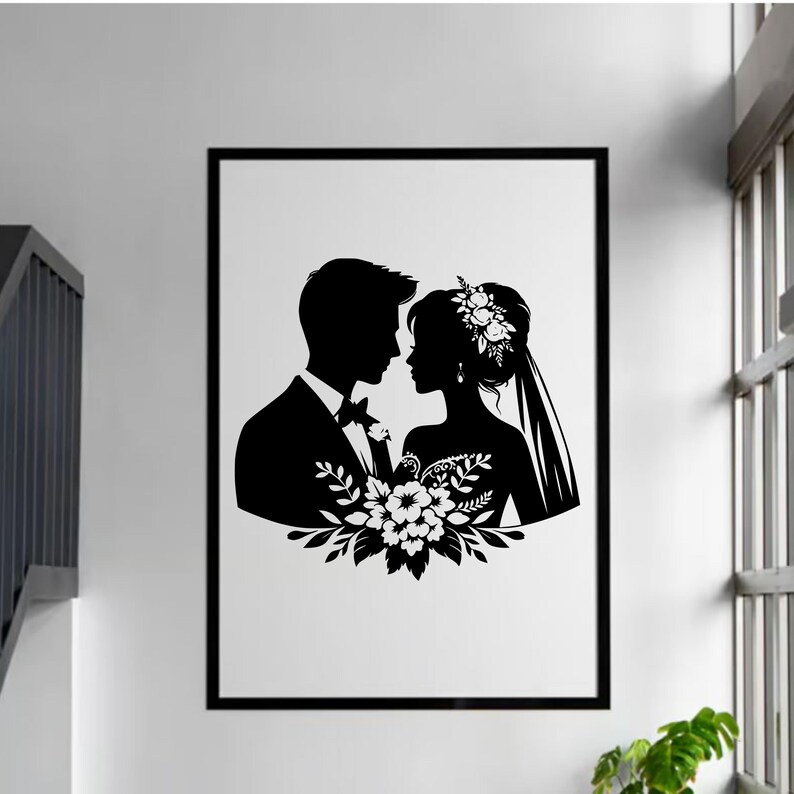 Bride and Groom Svg - Pdf - Png - Dxf - Wedding Couple - Commercial Use ...
