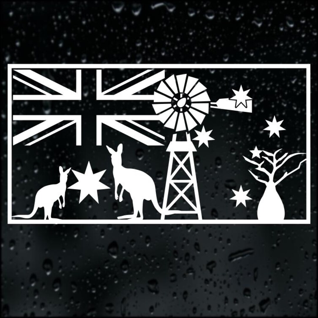 Australia Flag Sticker Vinyl Decal Car Bumper Window Australian ...