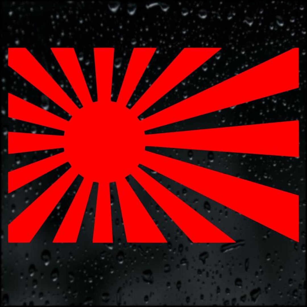 Japanese Rising Sun Vinyl Rising Sun Flag Sticker Vinyl Decal Car Bumper Window Japan Japanese - Etsy