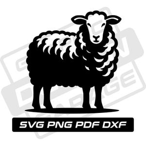 Sheep svg - pdf - png - dxf - lamb - sheep silhouette - commercial use - farm animal - cute sheep - clip art - instant download - country