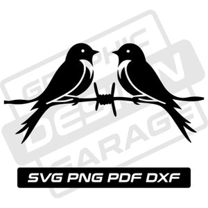 Love birds svg - pdf - png - dxf - birds on wire - birds on branch - commercial use - wildlife - silhouette - clip art - instant download