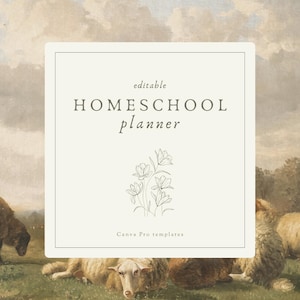 Homeschool Planner | Charlotte Mason-Inspired | Canva Pro Templates image 1