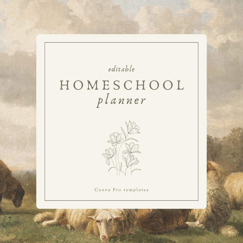 Homeschool Planner | Charlotte Mason-Inspired | Canva Pro Templates image 1