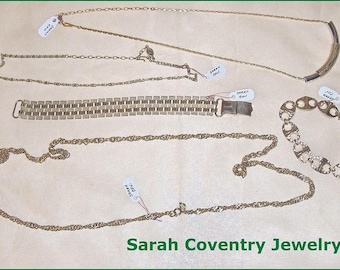 Vintage Sarah Coventry  Jewelry Group  of Chains and Bracelets