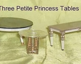 Three  Occasional Tables   Ideal Petite Princess Dollhouse Furniture