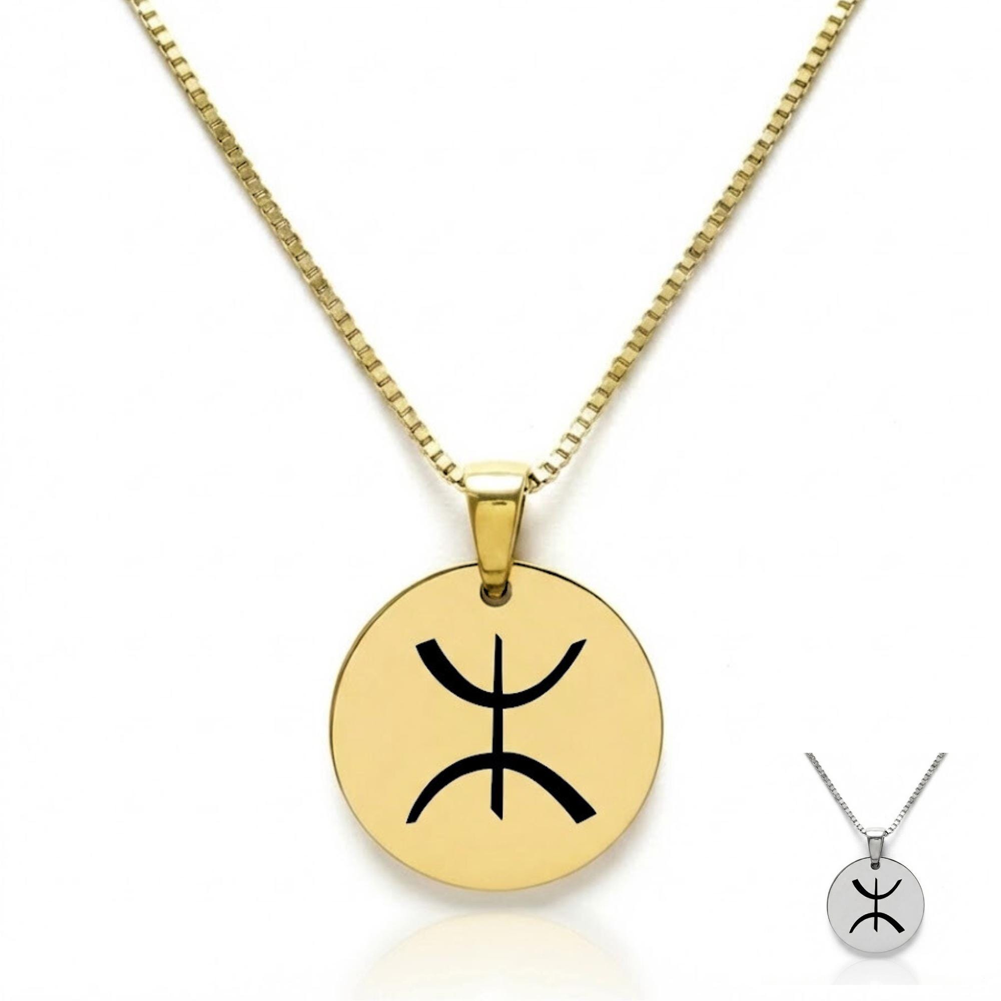 Pendentif MESKIA Algérie XIXe, filigranes vermeil, pierres p