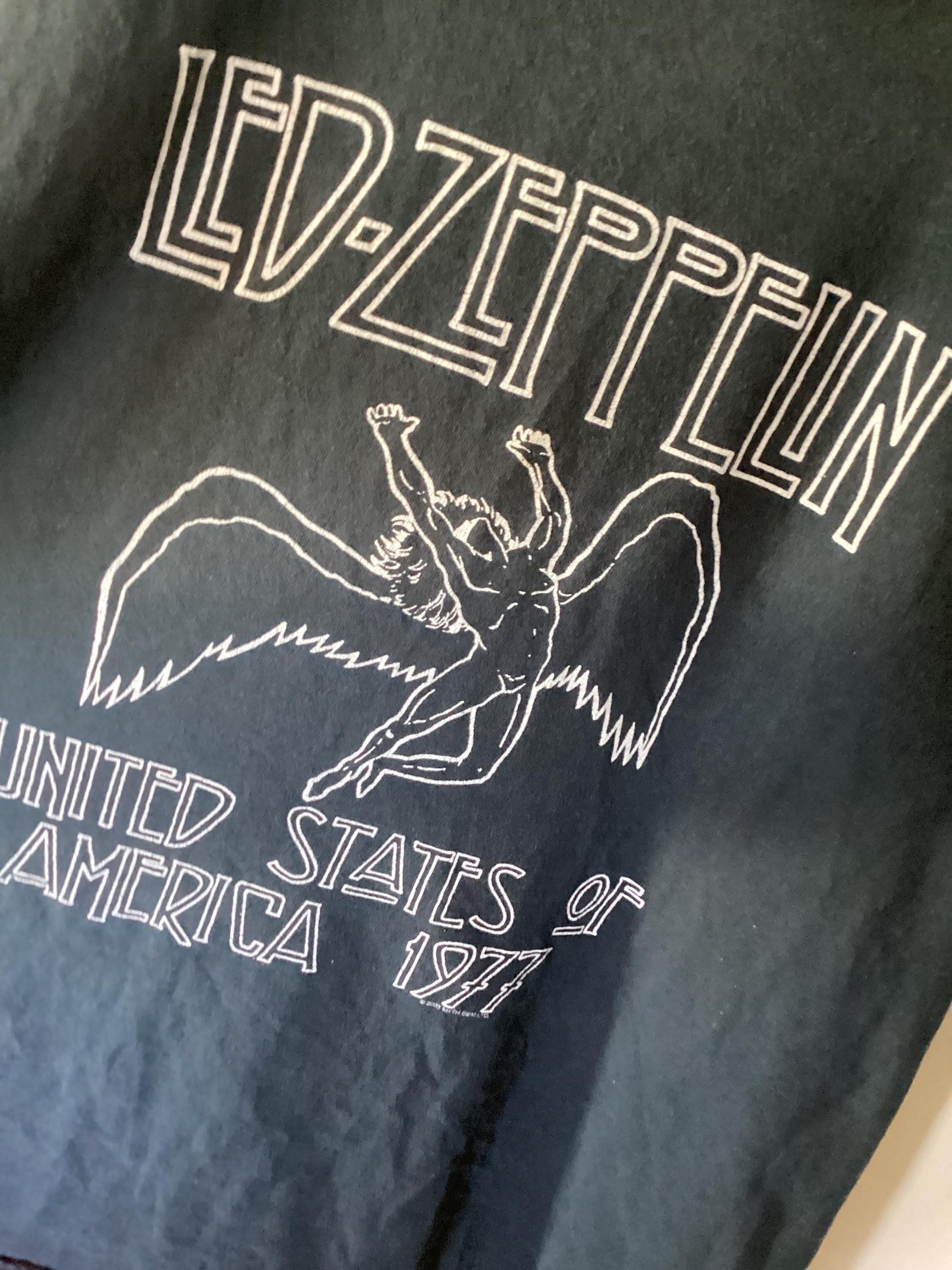 Vintage Led Zeppelin T-shirt XL Black Anvil Rock Band Tour Tee
