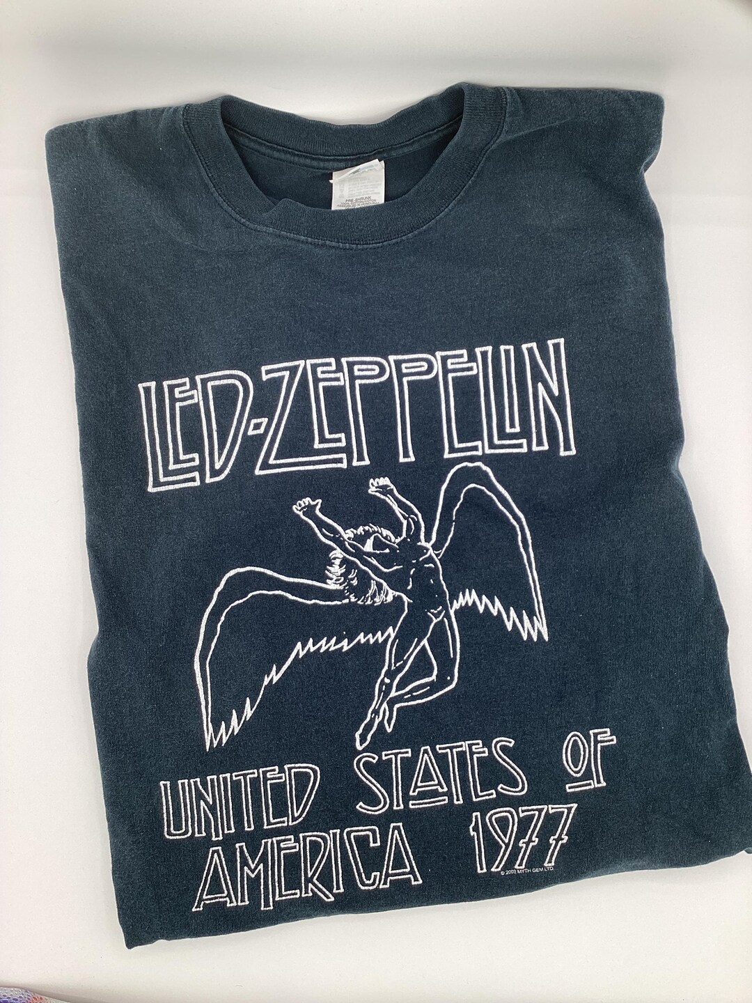Led Zeppelin バンドTシャツ Anvil製 Mサイズ Vintage Led Zeppelin T-shirt XL Black Anvil Rock Band Tour Tee