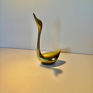 Vintage Brass Swan Figurine Home Living Room Shelf decor Statues man cave decoration metal figurines bird collectibles art Knick Knacks gift