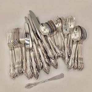 Oneida Community Silver Artistry 61-teiliges Besteckset für 12 Vintage-Silberbesteck