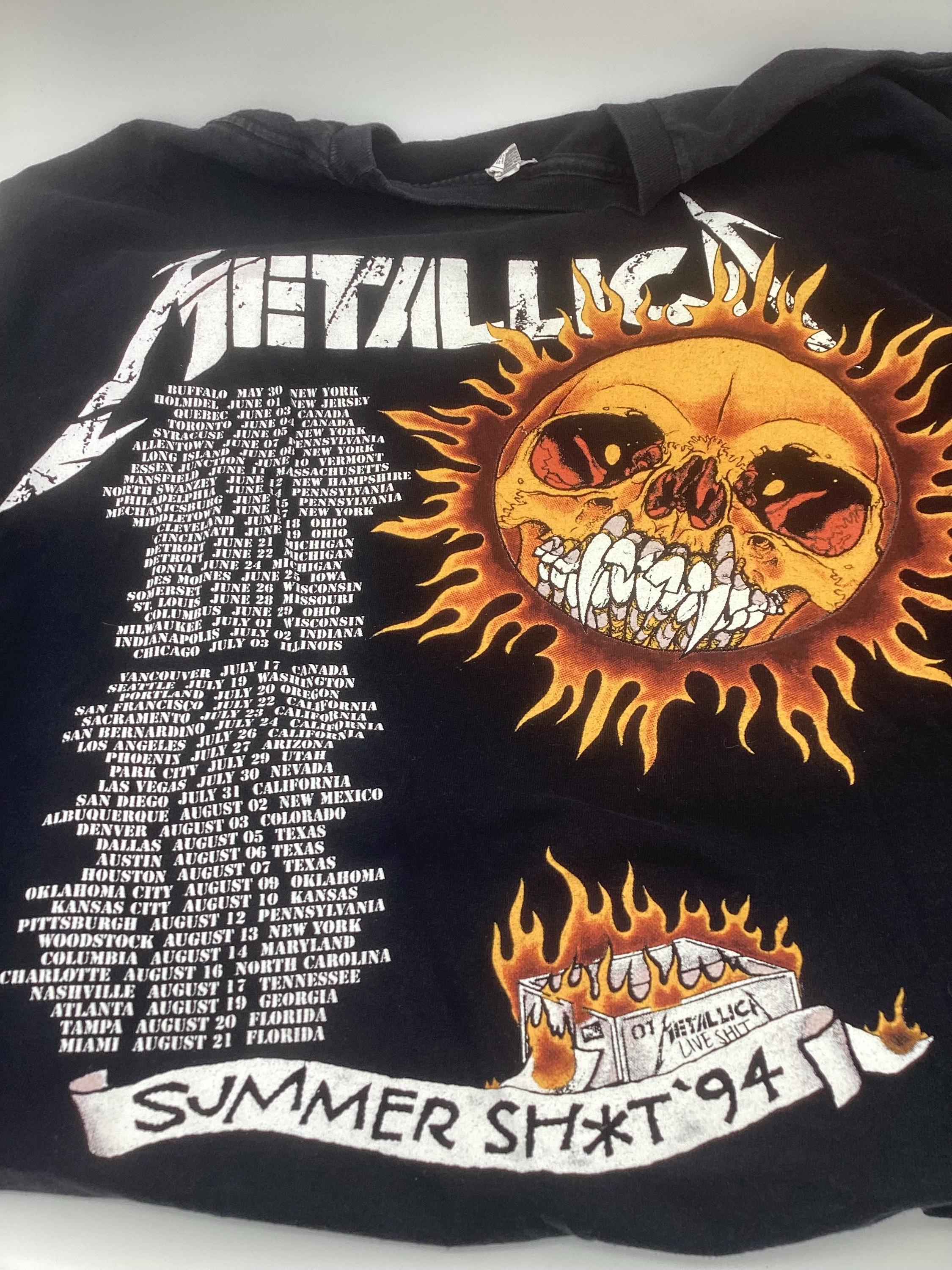 Rare Metallica Summer Sh*t '94 Tour Shirt Vintage 1994 Pushead