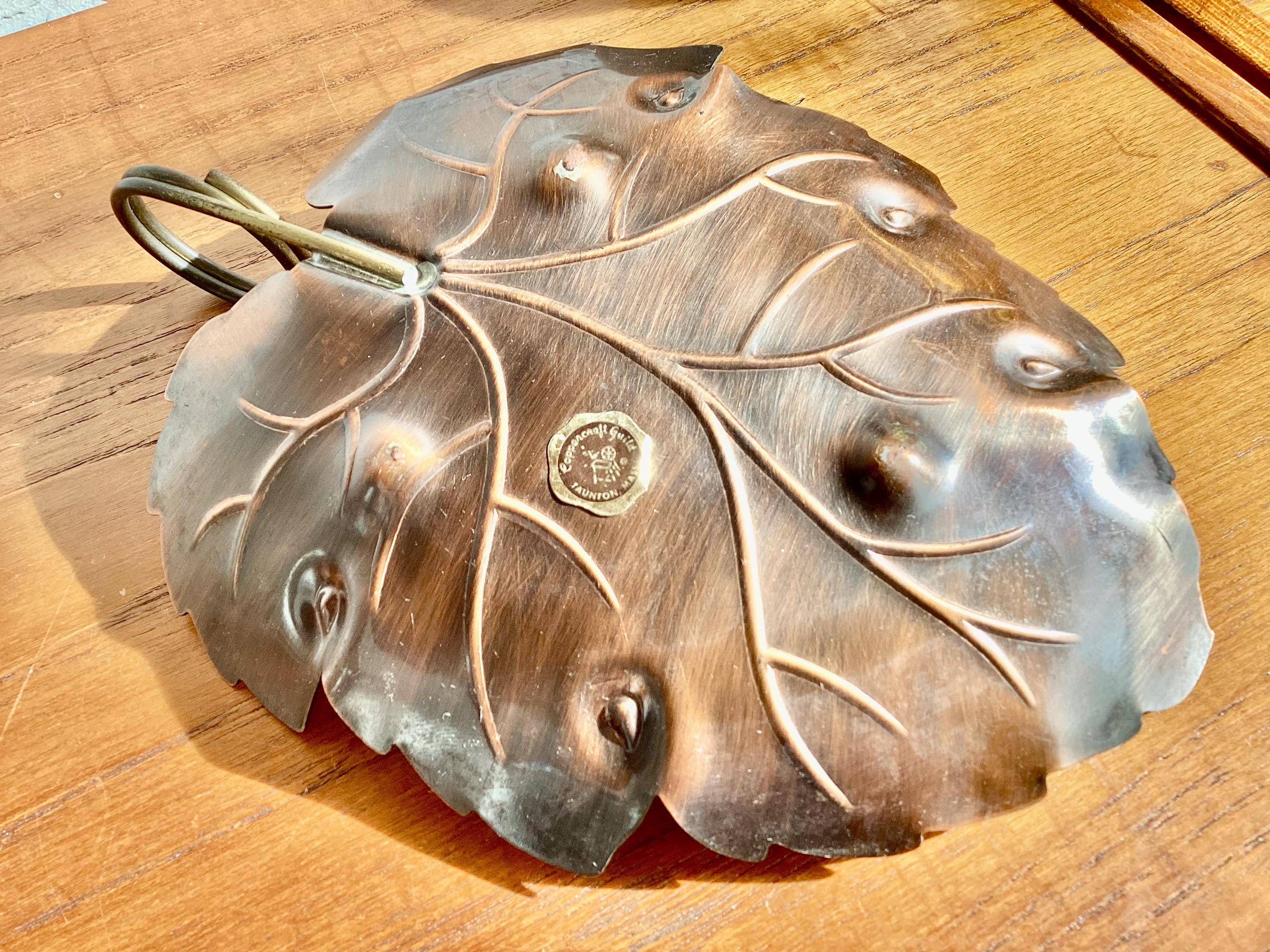 銅工芸ギルドリーフトレイ - Etsy 日本