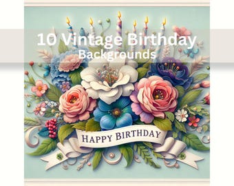Vintage Birthday Ephemera – Printable Papers, Digital Download