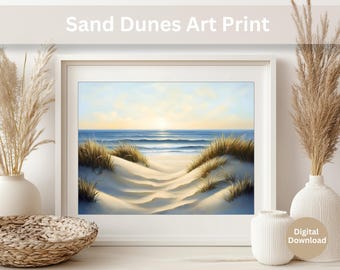 Sand Dune Wall Art | Coastal Beach Landscape Printable Decor