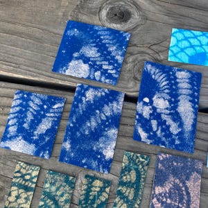 butterfly scales upcycled patch lot: insect wing bleached cotton mending scraps, 12-piece set