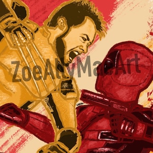 Handmade Digital Superhero Movie Poster Art Print