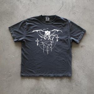 Ryuk | Cybersigilismus y2k | Y2K-Grunge | Grunge Ästhetik | Gothic Tshirt | Jahrgang | Strass | kurze Ärmel | Shirt