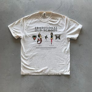 Vintage Tattoo Tee: Traditional Old-School Ink Style, Unisex Streetwear