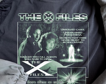 Camiseta estilo vintage de Expediente X: Estampado de casos sin resolver