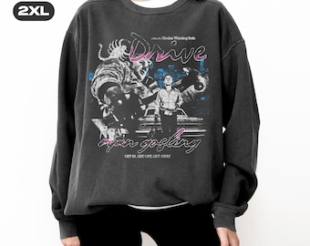 Sudadera con estampado de la película Drive, Comfort Colors 1566 Vintage Feel (estampado DTG), camiseta de película