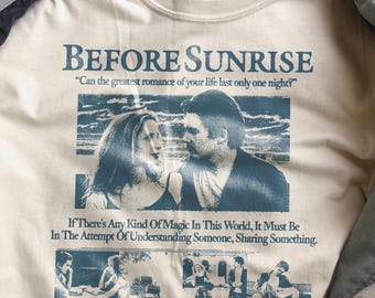 Camiseta estampada de la película Antes del amanecer, estilo vintage de Comfort Colors.