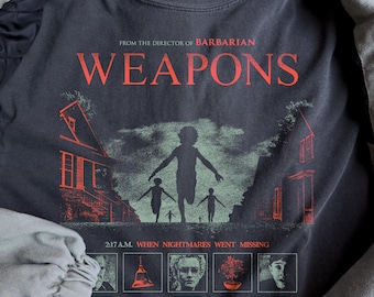 Camiseta unisex con estampado de armas, colores cómodos, camiseta de película, camiseta de cine