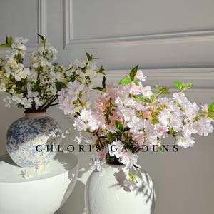 19インチ シルク 桜の花の枝 3色 人工桜の茎 フェイクフラワーセンターピース ホームデコレーション 装飾枝