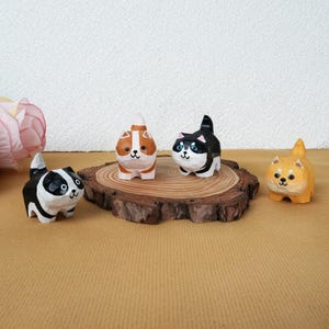 Handmade Wooden Dog Statue, Cute Wooden Carving Dog, Wooden Animal Figurines, Home Decor, Desk Decor, Dog Lovers Gift, Animals Lovers Gift