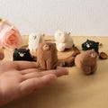 Cute Bear Wooden Figurines, Handcrafted Wooden Animal Figurines, Bear Statue, Wooden Ornaments, Desk Decor, Animals Lovers Gift