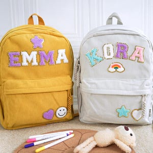 Personalized Kids Backpack,Kindergarten backpack,Toddler Backpack,School Bag,Monogram Backpacks,Back To School,Sewn Letter Backpack