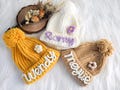 Embroidered Kids Beanie with Name & Pompom| Winter Hat for Baby/Toddler/Kids| Gift for2 3 4 5 6 Age Old Girl/Boy |Toddler Christmas Gift