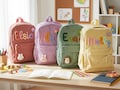 Custom Name School Bag: Personalized Corduroy Kids Backpack Set