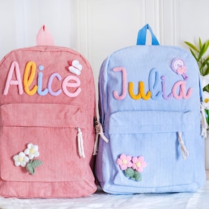 Sac à dos personnalisé pour enfant, sac à dos pour tout-petit avec nom, cartable pour chambre de bébé, cartable personnalisé avec nom, cartable pour garderie, cadeau pour fille et garçon