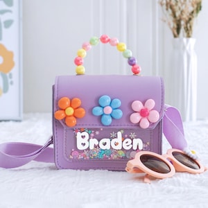 Cadeau personnalisé pour la maternelle pour fille , Ensemble amusant pour tout-petit , Porte-monnaie à bandoulière , Mini sac à bandoulière , Cadeaux pour les 2 3 4 ans , Cadeau d'anniversaire