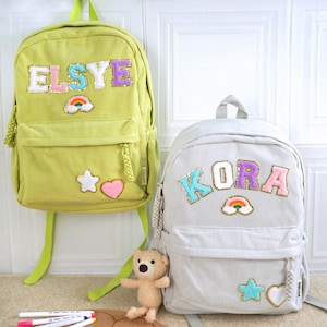 Cadeau de Noël pour enfant,sac à dos personnalisé pour enfant,sac à dos pour jardin d'enfants,sac à dos pour tout-petit,sac d'école,rentrée scolaire,sac à dos avec lettre cousue