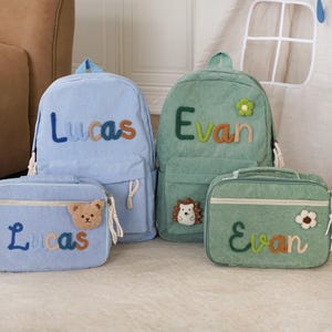 Personalized Kids Backpack With Name | Preschool Backpack | Toddler Book Bag | School Bag for Boys | Children&#39;s Backpack | Lunch Tote