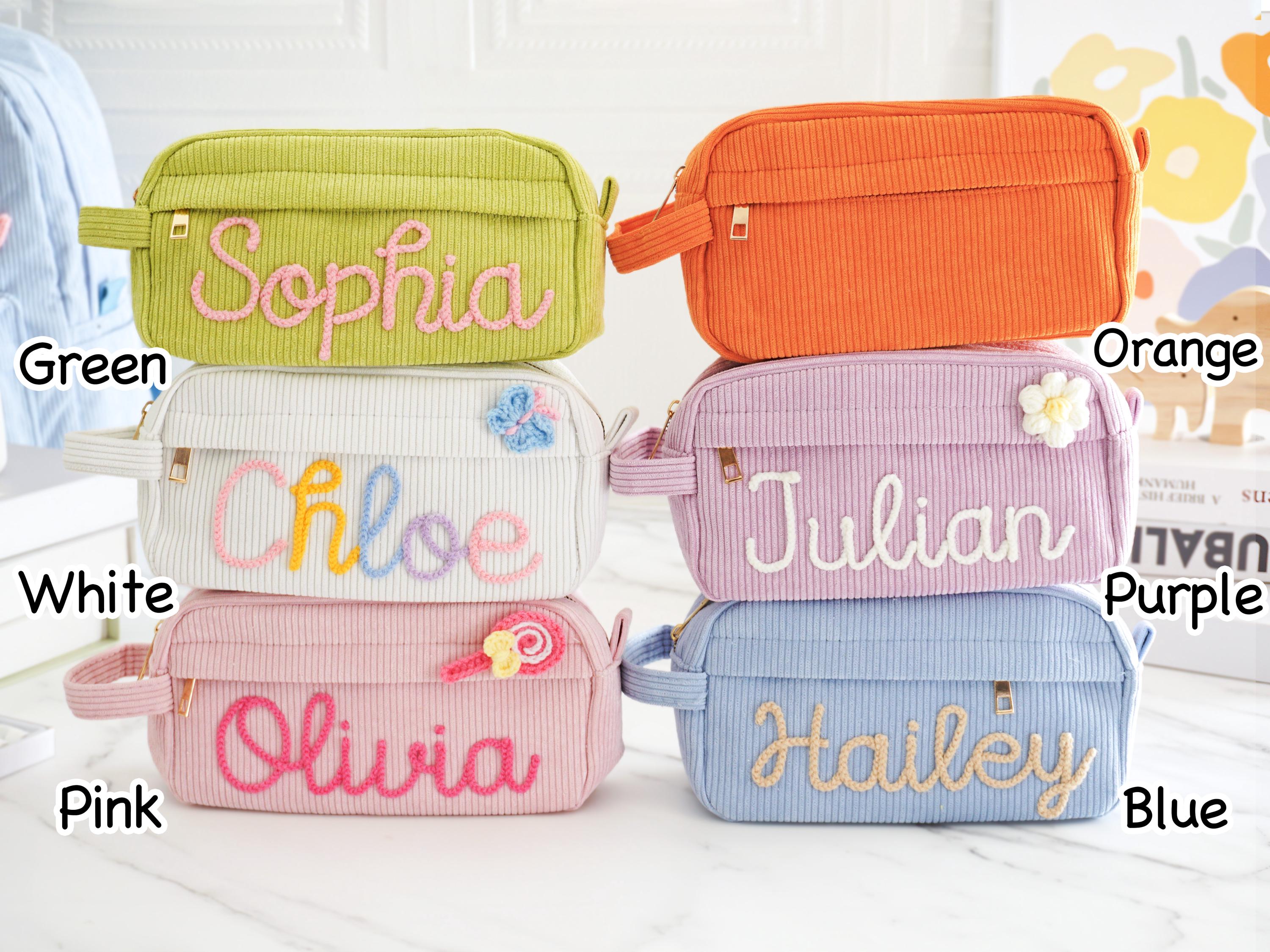 JJiaoLinin Pencil Case, Astuccio in Velluto a Coste, Astucci Scuola, Portapenne Scuola, Monocromo Astuccio Chiusura a Zip Portatile Grande Capacità