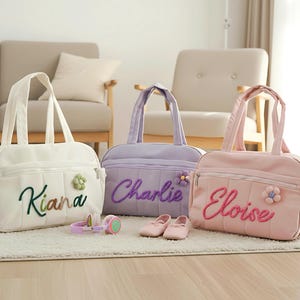 Borsa da viaggio per danza classica per bambine: etichetta personalizzata con nome e scomparti spaziosi, regalo per saggio di danza classica per bambine