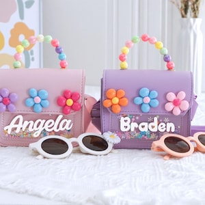 Pack amusant personnalisé pour tout-petits, sac à main pour fille, sac à main à bandoulière, mini sac à bandoulière, cadeau pour la maternelle, cadeaux pour les 2 3 4 ans, cadeau d'anniversaire