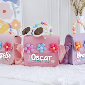 Sac à main personnalisé pour fille , Ensemble amusant pour tout-petits , Sac à main à bandoulière , Mini sac à bandoulière , Cadeau pour la maternelle , Cadeaux pour les 2 3 4 ans , Cadeau d'anniversaire