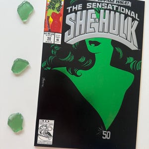 foil cover -- Sensational SHE-HULK #50 | Anniversary Special- Vintage comic book 1993 | GREAT condition | Byrne, Frank Miller, Chaykin