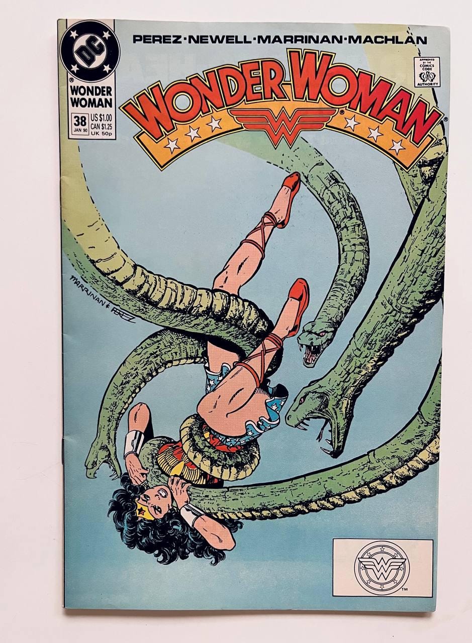 ワンダーウーマン #38 (触手付き) - ヴィンテージコミックブック 1990